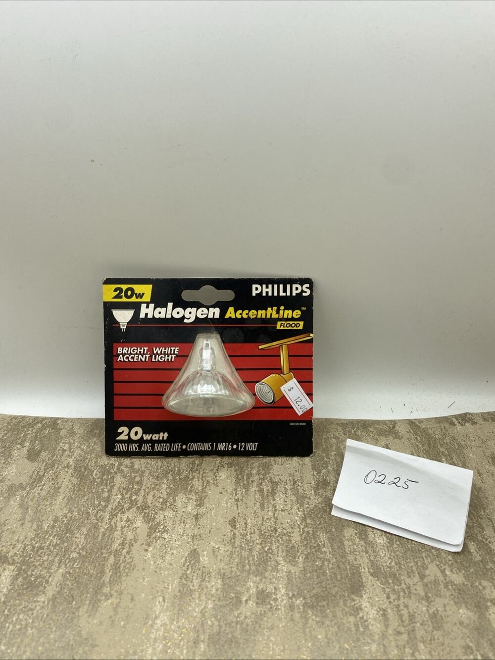 PHILIPS BULB INDOOR FLOOD Accentline 20W /12V MR 16 HOLOGEN NIP